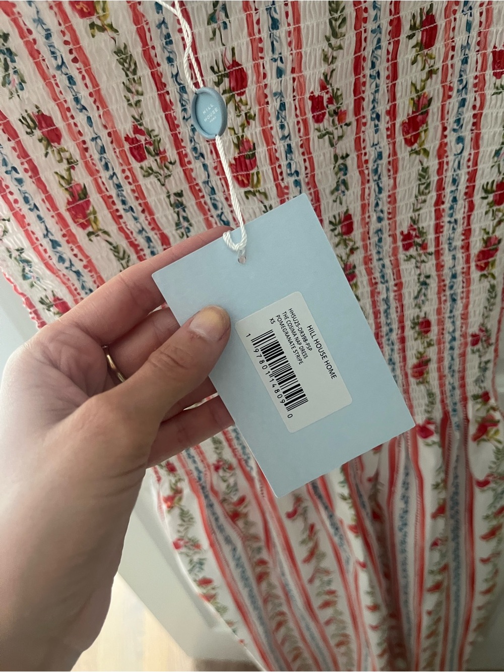 BNWT Hill House Cosima Nap Dress in Pomegranate Stripe Size XS - Picture 3 of 5